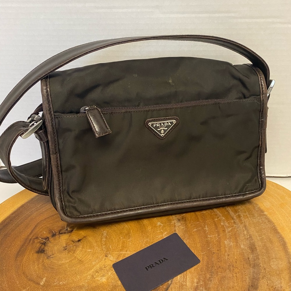 Prada Lesther Trimmed Nylon Pocketed Shoulder Bag - Picture 12 of 13
